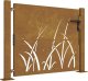 vidaXL vidaXL Furtka ogrodowa, 105x105 cm, stal kortenowska, motyw trawy 1