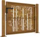 vidaXL vidaXL Furtka ogrodowa, 105x80 cm, stal kortenowska, motyw bambusa 6