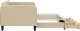 vidaXL vidaXL Sofa rozsuwana z szufladami, kremowa, 90x200 cm, tkanina 3
