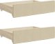vidaXL vidaXL Sofa rozsuwana z szufladami, kremowa, 90x200 cm, tkanina 8