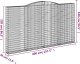 vidaXL vidaXL Kosze gabionowe, 9 szt, 400x30x220/240 cm, galwanizowane żelazo 6