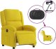 vidaXL vidaXL Elektryczny fotel rozkładany, żółty, obity aksamitem 6