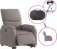 vidaXL vidaXL Podnoszony fotel rozkładany, elektryczny, kolor taupe, tkanina 6