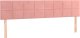 vidaXL vidaXL Łóżko kontynentalne z materacem, różowe, 120x190 cm, aksamit 7