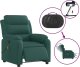 vidaXL vidaXL Rozkładany fotel masujący, elektryczny, ciemnozielony, tkanina 4