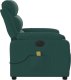 vidaXL vidaXL Rozkładany fotel masujący, elektryczny, ciemnozielony, tkanina 7