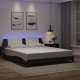 vidaXL vidaXL Rama łóżka z LED, czarno-biała, 180x200 cm, sztuczna skóra 1