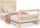vidaXL vidaXL Rama łóżka z wezgłowiem, 100x200 cm, lite drewno sosnowe 2
