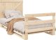 vidaXL vidaXL Rama łóżka z wezgłowiem, 100x200 cm, lite drewno sosnowe 4