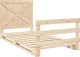 vidaXL vidaXL Rama łóżka z wezgłowiem, 100x200 cm, lite drewno sosnowe 3