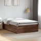 vidaXL vidaXL Rama łóżka, brązowy dąb, 135x190 cm, materiał drewnopochodny 1