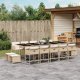 vidaXL vidaXL 15-cz. zestaw mebli ogrodowych z poduszkami, beżowy, rattan PE 1