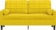 vidaXL vidaXL 2-osobowa sofa z poduszkami, żółta, 140 cm, aksamit 3