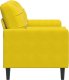 vidaXL vidaXL 2-osobowa sofa z poduszkami, żółta, 140 cm, aksamit 4