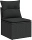 vidaXL vidaXL 4-cz. sofa ogrodowa z poduszkami, czarny rattan PE i akacja 3