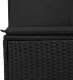 vidaXL vidaXL 4-cz. sofa ogrodowa z poduszkami, czarny rattan PE i akacja 4