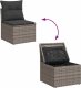 vidaXL vidaXL 4-cz. sofa ogrodowa z poduszkami, szary, rattan PE i akacja 5