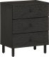 vidaXL vidaXL Szafka nocna, czarna, 50x33x60 cm, lite drewno mango 1