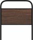 vidaXL vidaXL Wezgłowie, brązowy dąb, 75 cm, stal i materiał drewnopochodny 3