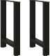 vidaXL vidaXL Nogi do stolika kawowego, czarne, 2 szt., 60x(72-73) cm, stal 1