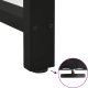 vidaXL vidaXL Nogi do stolika kawowego, czarne, 2 szt., 60x(72-73) cm, stal 9