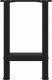 vidaXL vidaXL Nogi do stolika kawowego, czarne, 2 szt., 38x(42-43) cm, stal 5