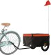 vidaXL vidaXL Przyczepka rowerowa, czarno-pomarańczowa, 30 kg, żelazo 2
