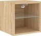vidaXL vidaXL Ścienna szafka TV z LED, dąb sonoma, 30x28,5x30 cm 6
