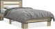 vidaXL vidaXL Rama łóżka, dąb sonoma, 75x190 cm, materiał drewnopochodny 2