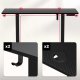 Biurko Huzaro Hero 8.2 Black Czarne 120 cmx60 cm 5