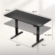 Biurko Huzaro Hero 8.2 Black Czarne 120 cmx60 cm 6