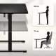 Biurko Huzaro Hero 8.2 Black Czarne 120 cmx60 cm 9
