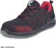CERVA GERA S1 SR - Lekkie półbuty zawodowe robocze lekka tekstylna dziana cholewka metalowy podnosek i wkładka antyprzebiciowa - czarny/czerwony 48 1