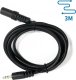 Adapter AV Aigostar  Kabel audio mini jack 3,5  mm męski/żeński 3 m czarny Kabel audio mini jack 3,5  mm męski/żeński 3 m czarny 1