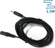 Kabel Aigostar  Kabel audio mini jack 3,5  mm męski/żeński 1,5 m czarny Kabel audio mini jack 3,5  mm męski/żeński 1,5 m czarny 1