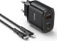 Yesido yesido Ład. sieć. YC52 PD 30W QC USB-A+C +iP + Kabel  27W C/iP 1m, BLACK / CZARNY 1