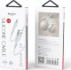 Kabel USB Yesido Silikonowy Kabel CA119 12W USB-iP 1m 2.4A, WHITE / BIAŁY 2