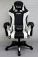Fotel R-Sport Fotel Gamingowy K3 BIAŁO-CZARNY dla gracza+masażer 6