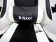 Fotel R-Sport Fotel Gamingowy K4 R-Sport BIAŁO-CZARNY z podnóżkiem+masażer 4