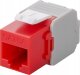 Goobay CAT 6A gniazdo Keystone RJ45, UTP, 500 MHz - Wersja kolorystyczna Czerwony 1