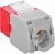 Goobay CAT 6A gniazdo Keystone RJ45, UTP, 500 MHz - Wersja kolorystyczna Czerwony 2
