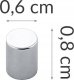 Zeller Magnesy do notatek, stal nierdzewna, 6 sztuk, ZELLER 3