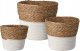 Home Styling Collection Kosze do przechowywania rattanowe, 3 sztuki 1