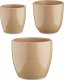 Ibergarden Zestaw doniczek ceramicznych, okrągłych, zwężana podstawa, 3 sztuki 1