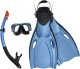 Bestway Bestway Hydro-Pro BlackSea Snorkel & Fin Set, Adult, Half face mask, Tempered glass, Assorted colours, Silicone, 43-48 1