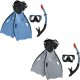 Bestway Bestway Hydro-Pro BlackSea Snorkel & Fin Set, Adult, Half face mask, Tempered glass, Assorted colours, Silicone, 43-48 21