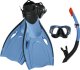 Bestway Bestway Hydro-Pro BlackSea Snorkel & Fin Set, Adult, Half face mask, Tempered glass, Assorted colours, Silicone, 43-48 2
