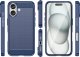 Hurtel Etui silikonowe Carbon Case do iPhone 16 - niebieskie 2