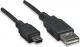 Kabel USB Manhattan USB2.0 4,5m A/Mini-B (302388) 1