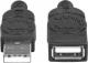 Kabel USB Manhattan USB-A - USB-A 1 m Czarny (308519) 2